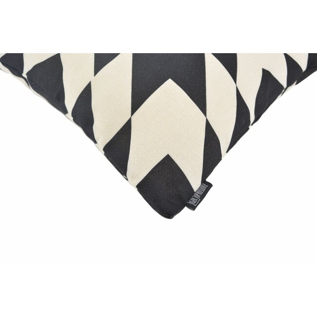 Sierkussen Black Aztec | 45 x 45 cm | Katoen/Linnen