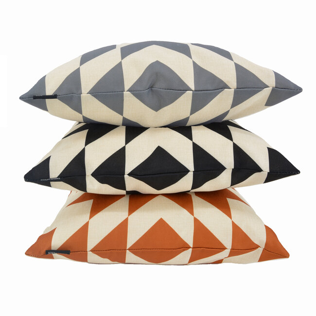 Sierkussen Black Aztec | 45 x 45 cm | Katoen/Linnen