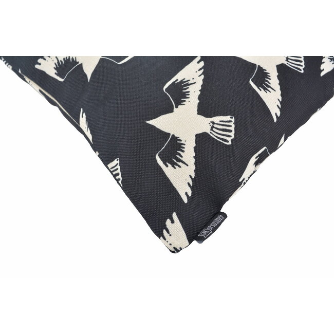 Sierkussen Black Birds | 45 x 45 cm | Katoen/Linnen