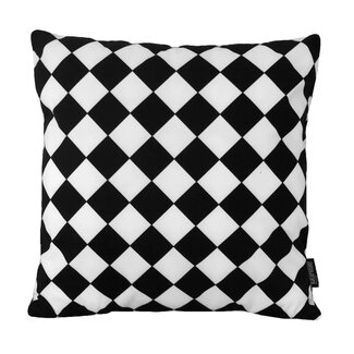 Sierkussen Black Checkers | 45 x 45 cm | Katoen/Polyester