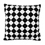 Sierkussen Black Checkers | 45 x 45 cm | Katoen/Polyester