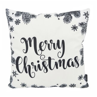 Gek op kussens! Sierkussen Black/White Christmas | 45 x 45 cm | Katoen/Polyester