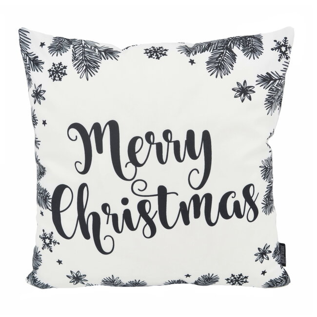 Sierkussen Black/White Christmas | 45 x 45 cm | Katoen/Polyester