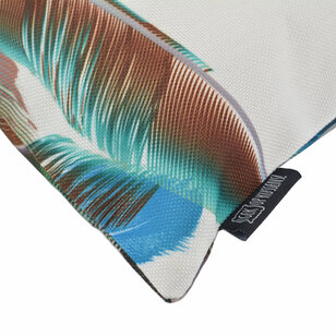 Sierkussen Blue/Green Peacock - Outdoor | 30 x 50 cm | Katoen/Polyester