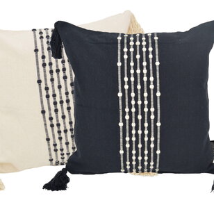 Sierkussen Boho Kaya Black | 40 x 40 cm | Katoen
