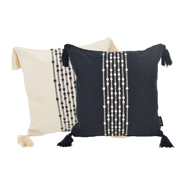 Sierkussen Boho Kaya Black | 40 x 40 cm | Katoen