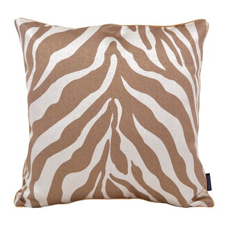 NOVÉE Sierkussen Brown Zebra | 45 x 45 cm | Jacquard/Polyester