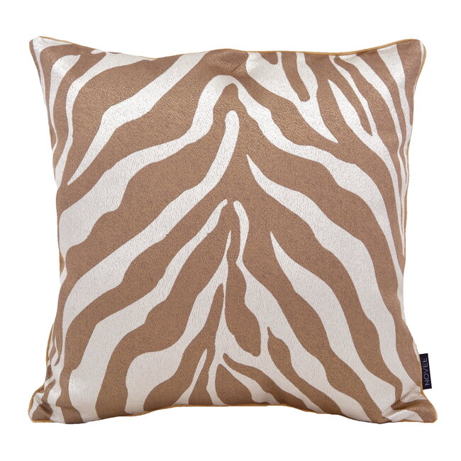 Sierkussen Brown Zebra | 45 x 45 cm | Jacquard/Polyester