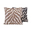Sierkussen Brown Zebra | 45 x 45 cm | Jacquard/Polyester