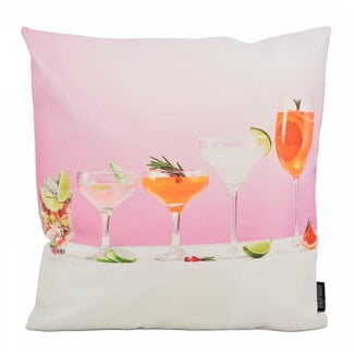 Gek op kussens! Sierkussen Cocktails - Outdoor | 45 x 45 cm | Katoen/Polyester