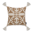 NOVÉE Sierkussen Coffee / White Tassle | 45 x 45 cm | Polyester