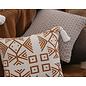 Sierkussen Coffee / White Tassle | 45 x 45 cm | Polyester