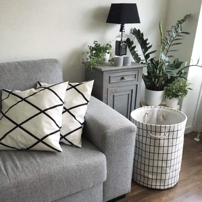 Sierkussen Criss Cross Square | 45 x 45 cm | Katoen/Linnen