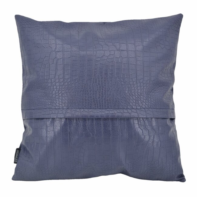 Sierkussen Croco Blauw | 45 x 45 cm | PU Leder