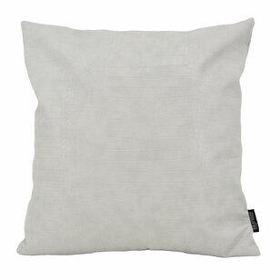 Sierkussen Croco Lichtgrijs | 45 x 45 cm | PU Leder