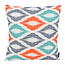 Gek op kussens! Sierkussen Diamond Oranje/Aqua - Outdoor | 45 x 45 cm | Katoen/Polyester