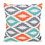 Sierkussen Diamond Oranje/Aqua - Outdoor | 45 x 45 cm | Katoen/Polyester