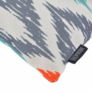 Sierkussen Diamond Oranje/Aqua - Outdoor | 45 x 45 cm | Katoen/Polyester