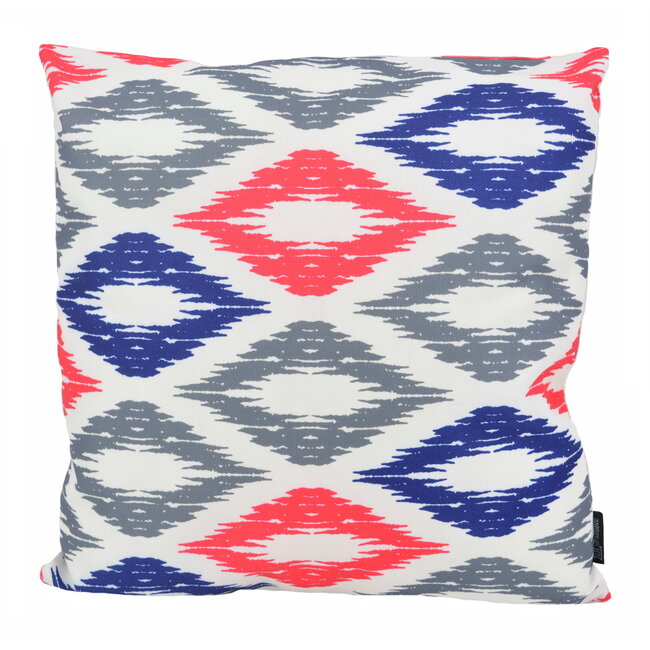 Sierkussen Diamond Roze/Blauw - Outdoor | 45 x 45 cm | Katoen/Polyester