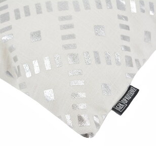 Sierkussen Dido Silver / White | 45 x 45 cm | Katoen