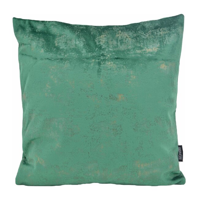 Sierkussen Flo Gold Velvet Groen | 45 x 45 cm | Polyester