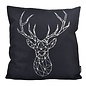 Sierkussen Graphic Deer | 45 x 45 cm | Katoen/Linnen