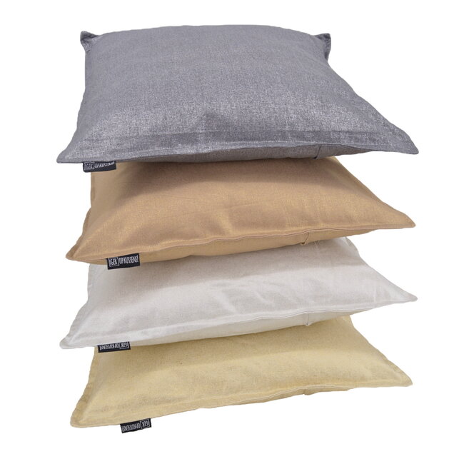 Sierkussen Grey / Silver Metallic | 45 x 45 cm | Katoen