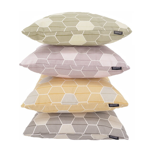 Sierkussen Hexagon Paars | 45 x 45 cm | Katoen/Polyester
