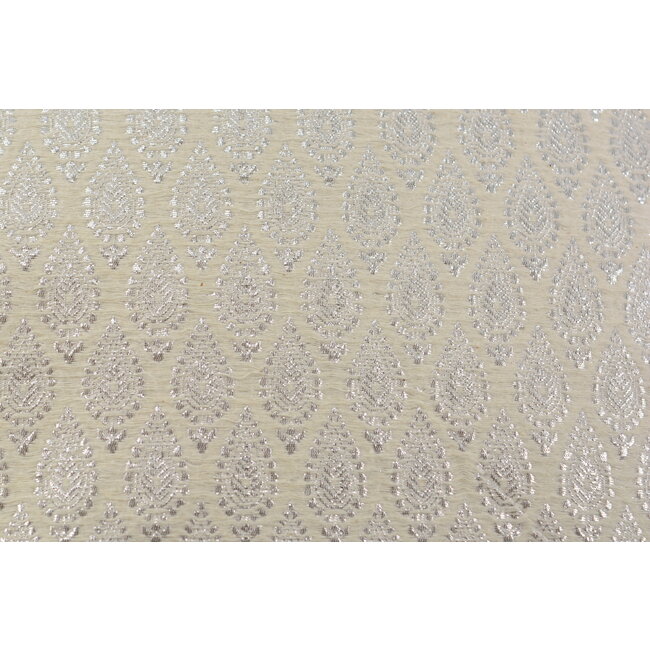 Sierkussen Hila Silver / White | 45 x 45 cm | Polyester