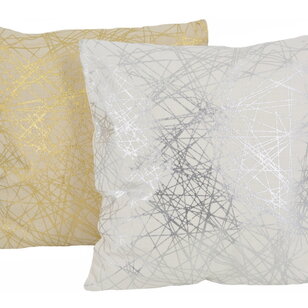 Sierkussen Isha Silver / White | 45 x 45 cm | Katoen