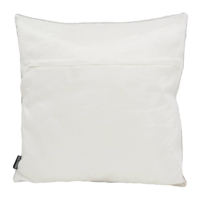 Sierkussen Ishaan White / Silver | 45 x 45 cm | Polyester