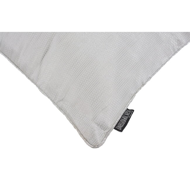 Sierkussen Ishaan White / Silver | 45 x 45 cm | Polyester