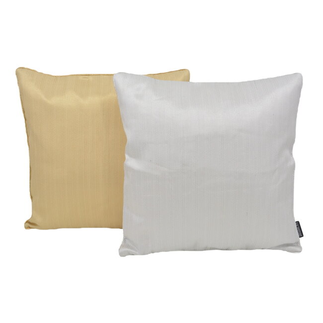 Sierkussen Ishaan White / Silver | 45 x 45 cm | Polyester