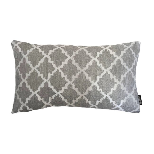 Sierkussen Jacquard Eden Silver Grey Long | 30 x 50 cm | Jacquard/Polyester