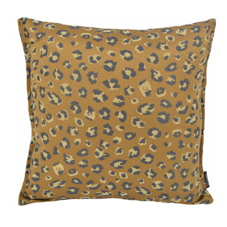 Gek op kussens! Sierkussen Jacquard Leopard Gold/Brown | 45 x 45 cm | Polyester