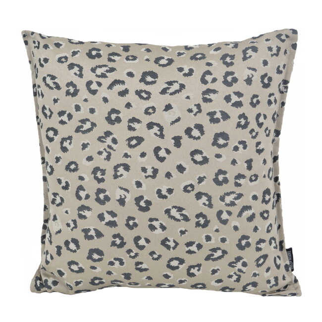 Sierkussen Jacquard Leopard Silver | 45 x 45 cm | Polyester