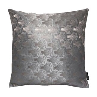 Gek op kussens! Sierkussen Jacquard Shell Zilvergrijs | 45 x 45 cm | Jacquard/Polyester