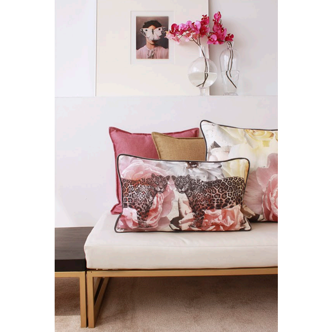 Sierkussen Jacquard Velvet Flowers | 45 x 45 cm | Velvet/Polyester