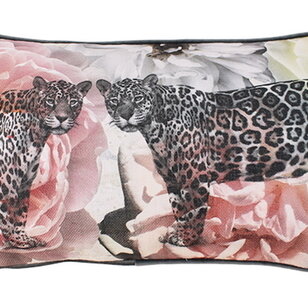 Sierkussen Jacquard Velvet Leopard | 30 x 50 cm | Velvet/Polyester