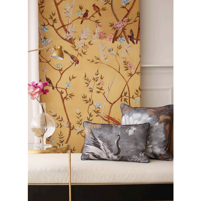 Sierkussen Jacquard Velvet Swan Long | 30 x 50 cm | Velvet/Polyester