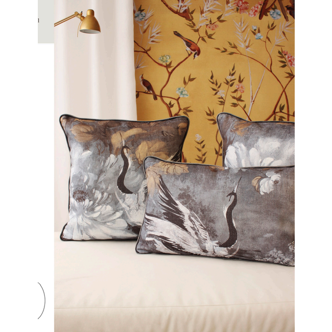 Sierkussen Jacquard Velvet White Flower | 45 x 45 cm | Velvet/Polyester