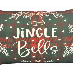 Sierkussen Jingle Bells Long | 30 x 50 cm | Katoen/Linnen