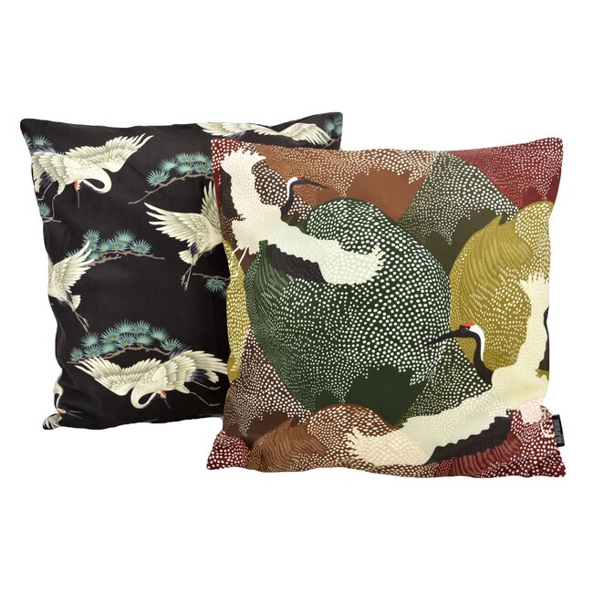 Sierkussen Kraanvogel #2 | 45 x 45 cm | Katoen/Polyester
