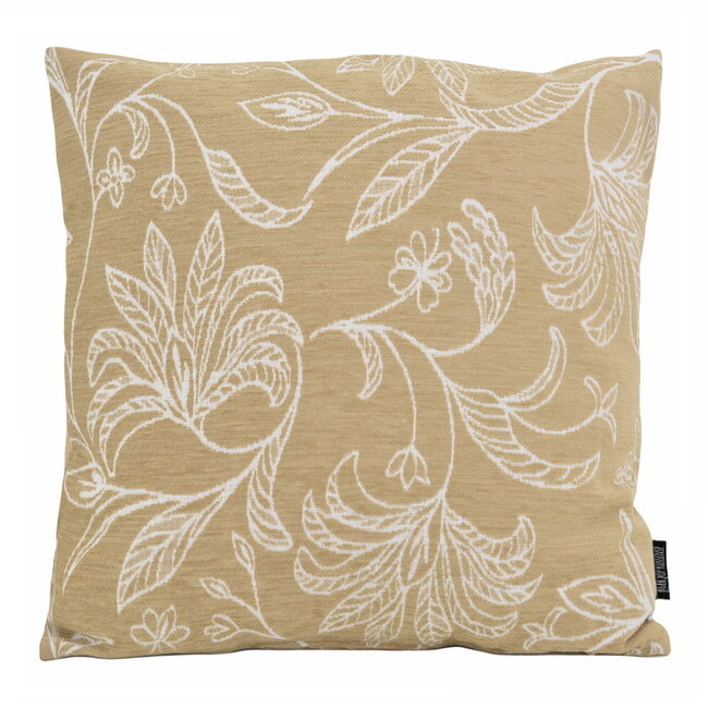 Sierkussen Lena Leafs Beige | 45 x 45 cm | Katoen/Polyester