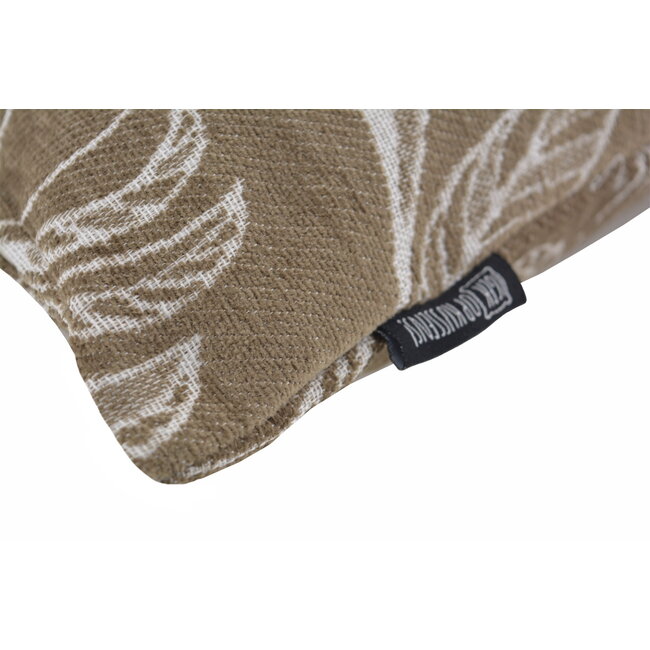 Sierkussen Lena Leafs Bruin | 45 x 45 cm | Katoen/Polyester