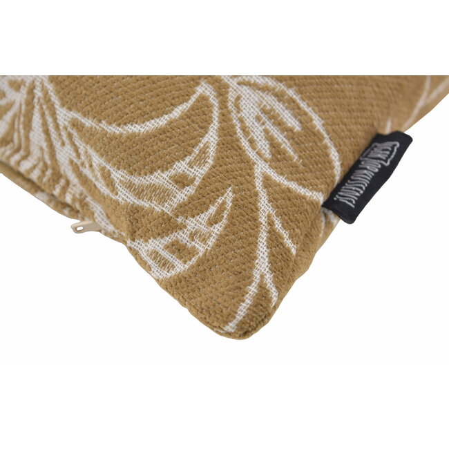 Sierkussen Lena Leafs Donkerbeige | 45 x 45 cm | Katoen/Polyester