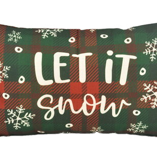 Sierkussen Let It Snow Long | 30 x 50 cm | Katoen/Linnen