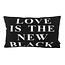 Sierkussen Love Is The New Black | 30 x 50 cm | Katoen/Polyester