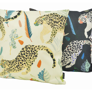 Sierkussen Luipaard Groen - Outdoor | 45 x 45 cm | Katoen/Polyester