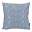 Sierkussen Luxury Checker Blue | 45 x 45 cm | Jacquard / Polyester